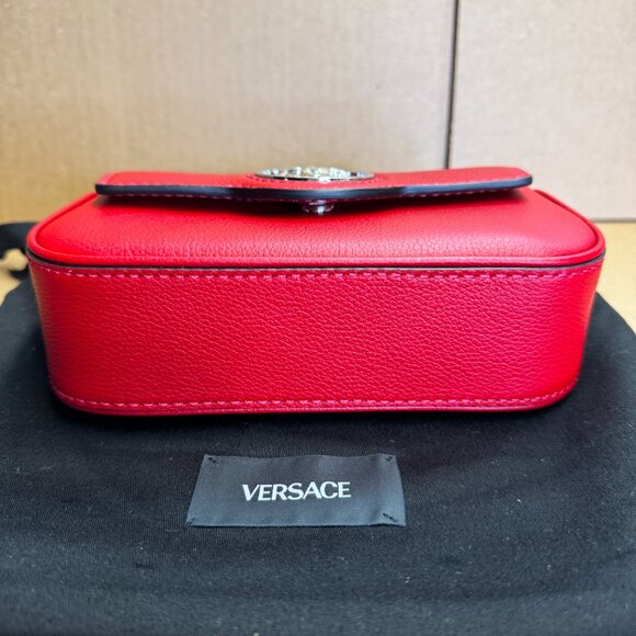 Versace La Medusa Mini Crossbody Bag - Red - Picture 8 of 11